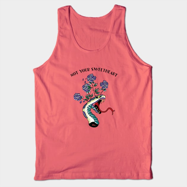 Not Your Sweetheart - Vintage Tattoo Design Tank Top by LittleBunnySunshine